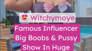 Busty Influencer Witchymoye Exposes Huge Boobs and Legs Spread for Pussy Vibrator Play